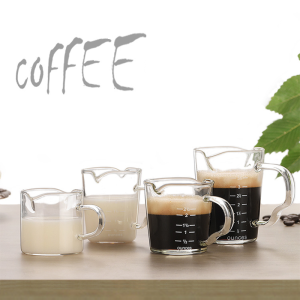 60ml ขายเท 2 ข้าง ขนาด 70ml - 100ml ของ TIMECAFE แก้วกาแฟปากเท 2