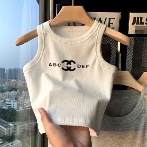 HoneyKids Vest ng mga bata Vest ng mga babae Mga Naka-crop na Tops ng mga Babae Pambata kamiseta Summer girls kamiseta Korean style sinulid walang manggas bottoming shirt