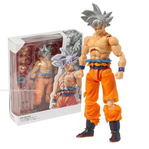 【100% ORIGINAL】In Stock Dragonball Super Son Goku Ultra Instinct SHF Collection Action Figure PVC Model Figurals Toy Collection Gift bandai action figure