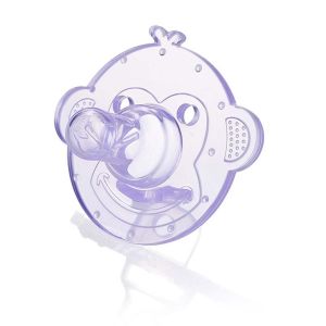 TASTY ZONE Cute Toddler Teething Chewable Nursing Molar Breast Milk Round Head Type Soother Toy Silicone Pacifier Sleeping Pacifier Baby Pacifier
