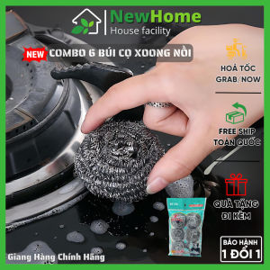 Set 6 Búi Cọ Xoong Nồi CHUWEIJIE Mini Chất Liệu Thép Không Gỉ.