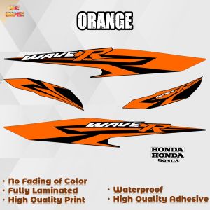 HONDA WAVE 110 R 2018 STOCK DECALS (WATERPROOF LAMINATED FADE PROOF)