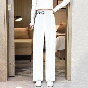 Women Pank Wide-leg Pants Women Nine-point Casual Pants Are Loose and Slim Fat Sister High-waisted Straight Pants