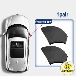 MaxPlus Car Window Sunshade Mesh Car Mosquito Net Screen 1Pair Visor Mesh Breathable Anti-UV