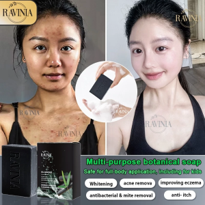【RAVINIA】Bamboo Charcoal Cleansing & Whitening Soap Multifunctional Soap 100g Effective whitening acne itching