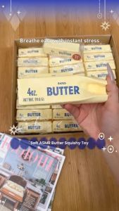 Stress Relief Butter Stick Squishy Toy | Realistic Slow Rebound Toy | Super Soft & Smooth Texture