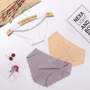 ECMLN 3pcs Women Seamless Ice Silk Panties Ultra-thin Underwear Comfort Intimates Lingerie Low-Rise Female Briefs