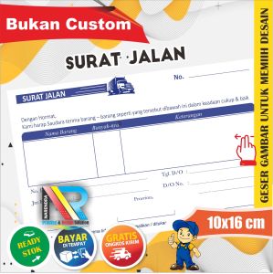 Surat Jalan 1/4 Folio | 75 lembar | Siap Kirim | Grosir  |  Murah  | 3 ply |  Percetakan  Narendra