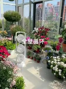Three Head Electric Fan Three-Head Air Circulation Fan Floor-to-ceiling Plants AC Household Ventilation Fans Camping Fan Camping Dan Silent Vertical Household 3 Head