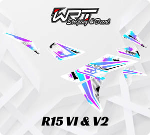 Striping R15-Decal R15-Stiker Transparan R15-Stiker R15 Rainbow (V1 dan V2)
