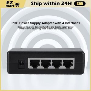 【Fast Shipping】 Power Over Ethernet POE Injector POE Power Supply Module Injector DC 9-48V IP Camera Power Supply POE Switch Adapter POE Box