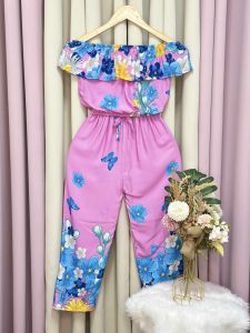 Rich Terno SquarePants for Girl 8-11yrs Old | Alangan Terno SquarePants | Challis Terno 1pcs