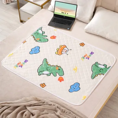SAVVYSHELF Waterproof Baby Urine Mat Cute Cartoon Cloth Bedding Urine Pads Soft Breathable Bed Protector Diaper Baby