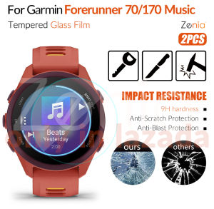 Zenia 2 Miếng Kính Cường Lực Bảo Vệ Màn Hình Cho Garmin Forerunner 70 170 170 Music Độ Cứng 9H Chống Trầy Xước Trong Suốt HD Phụ Kiện Dán Đồng Hồ