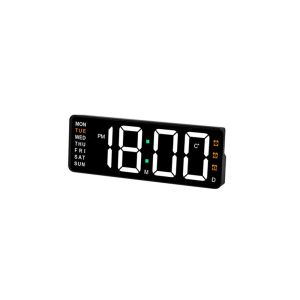 SWEET Adjust Brightness Digital Desk Clock RGB Colors 12/24H Format Large Digital Clock Decorative Free Standing LED Electronic Clock Living Room