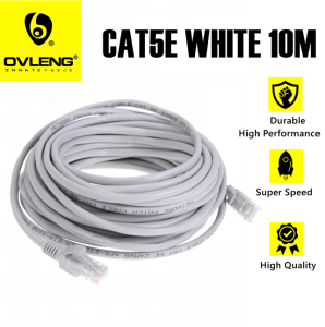 Cat5e Ethernet Network Cable  UTP Lan RJ45  5M 10M 15M 20M 30M 40M 50M High Speed (White)