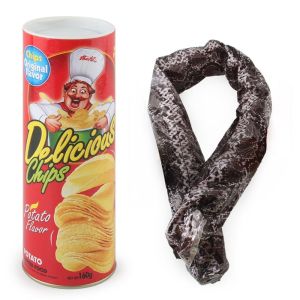 YOUSHI TOP potato chips toys Spoof Jokes Reusable Fake Snake Toys Spring Snake Jump Magic Tricks April Fool Day Prank Toy Funny Party Decoration Potato Chip Can Toys April Fools Day