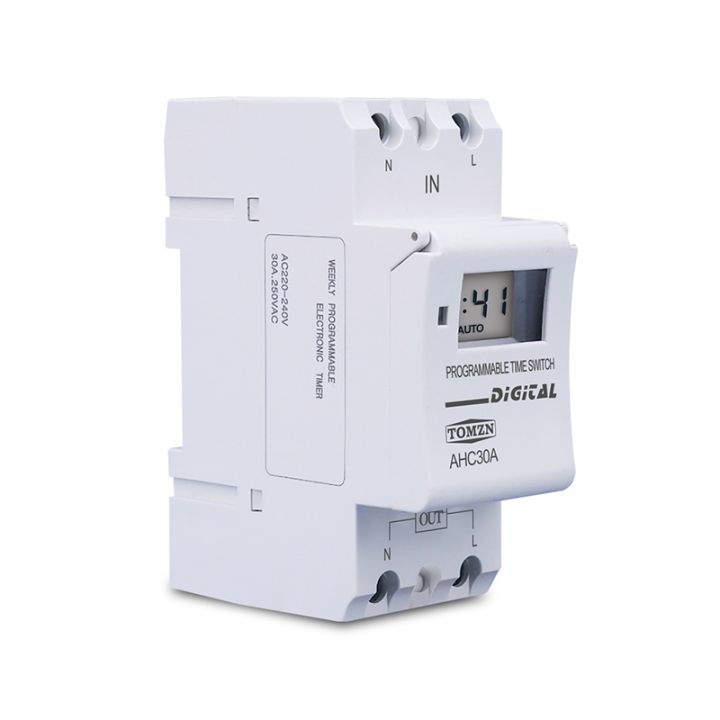 (XURN) Din Rail 2 Wire Weekly Programmable Digital TIME SWITCH Relay ...