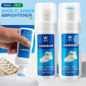 White Shoe Cleaner 100ml Shoes Care Leather Cleaner Decontamination Whitening Sneaker Cleaning Tools
