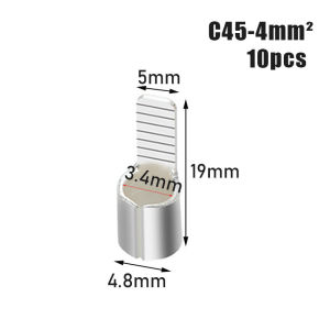 10pcs Skun Kabel C45-4/C45-6/C45-10/C45-16m㎡ Lubang Baut Tipe C45 Tembaga Chrome
