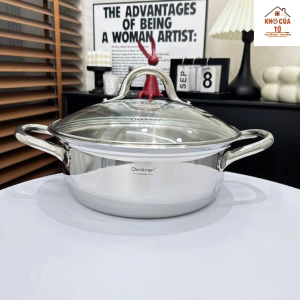 Nồi lẩu hơi Chockmen CKM449/CKM155 – nồi hấp inox 316 nồi lẩu đa năng đáy liền 3 lớp size 26–30cm dùng mọi bếp.