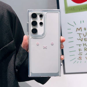 For Samsung S25 S24 S23 Plus S23 Ultra S22 Plus S22 Ultra S24 Ultra A14 A54 A12 A13-4G A21S A23-5G A53-5G Cute Simple Rabbit Transparent Soft Shockproof Case