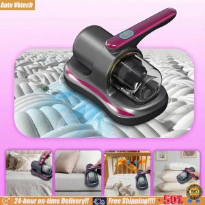 [Vktech] Anti Dust Mite Bed Vacuum Cleaner with Light Cordless Mite Remover Strong Suction and Low Noise 100W for Carpet Floor Sofa Bed Mattress