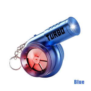 Turbo Keychain Mini Keyring Rainbow LED BOV Sound Turbocharger Car Drift