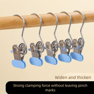 Stainless Steel Non Slip No Trace Clip Hangers Multi Purpose Space Saving Storage For Pants Scarves Hats