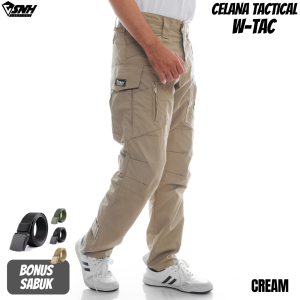 Asnh Celana Outdoor Panjang Model Tactical WTAC Free Sabuk Bahan Kuat Tidak Mudah Sobek Premium