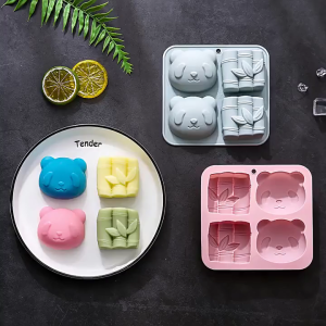 Panda Bamboo Shaped Silicone Mold Fondant Cake Mold Baking Tool for Making Chocolate Candy Candle Jelly Soap