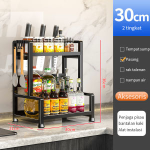 Rak Bumbu Dapur Stainless Steel Rak Dapur Serbaguna
