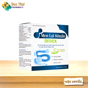 Men Lợi Khuẩn Dmex Hộp 20 ống x 5ml - Giảm các triệu chứng rối loạn tiêu hóa do loạn khuẩn đường ruột