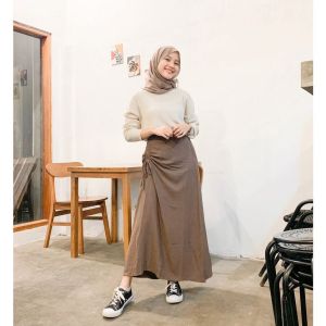 ROK SERUT CRINKLE / ROK CRINKLE PANJANG / ROK TALI SERUT