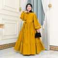 Gamis Anak Perempuan Usia 7 - 13 Tahun / Dress anak Katun Polos / Gamis susun anak terbaru 2024. 