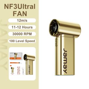 [New]JAMAY Fan NF2 Turbo Mini Fan Rechargeable Handheld Portable Strong Wind Jet Hand Kids School