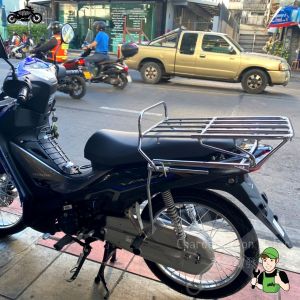 Honda wave110i 2021 ตะแกรงบรรทุกของงานเหล็กชุบ 4 ช่อง