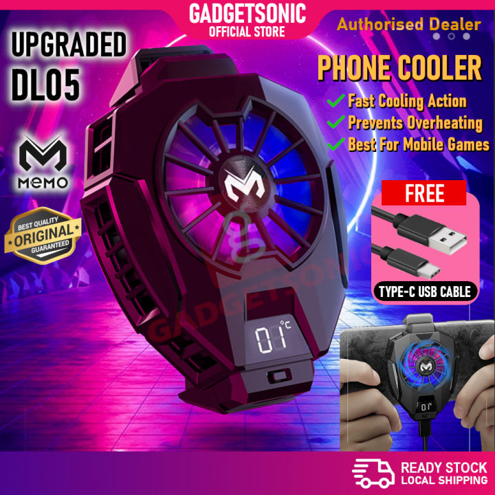 MEMO DL05 DL01 FL05 Gaming Cooling Fan Radiator Handphone Game Kipas Penyejuk Telefon Bimbit Mobile Phone Cooler