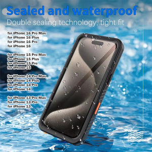 [Redpepper] IP68 Waterproof Phone Case For iPhone 16 Pro Max 16 Plus 15 14 13 Pro Full Protection Underwater Swimming Diving Phone Cover