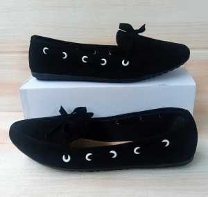 FYR-sepatu wanita sepatu balet wanita flat shoes wanita sepatu wanita hitam variasi kancing sol karet flatshoes kekinian sepatu perempuan