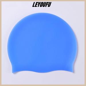 LEYOUFU Silicone World Silicone Swimming Cap Men Women Long Hair Waterproof Color High Elastic Adults Swim Pool Hat Diving Hat