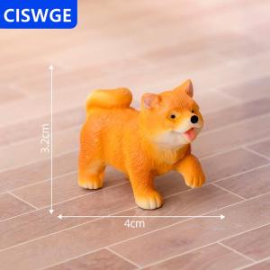 [COD] CISWGE AUTOPARTS 1PC nhựa Shiba Inu trang trí con chó bức tượng động vật thu nhỏ cổ tích vườn búp bê nhà trang trí DIY vi cảnh quan trang trí nội thất