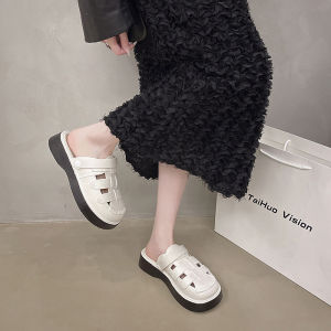 Free Shipping WomenS Open-Toe Sandals Versatile For Two Different Styles Featuring A Hollow Design A New Summer Collection Half-Slipper Style Flat And Soft Sole Perfect For Casual And Comfortable Everyday Wear