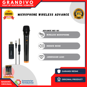 Microphone Wireless Advance MIC-101 Garansi Resmi - Grandivo