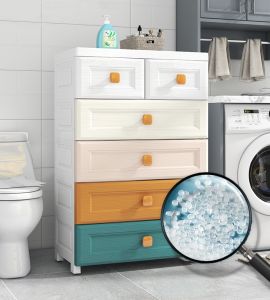 5 Layer Bedroom Clothing Wardrobe Drawer Plastic Storage Rack Cabinet Drawer