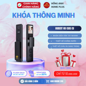 Khóa cửa vân tay Hubert HB CGI5 EU amber gold face id app wifi và Hubert HB CGI5 EU black