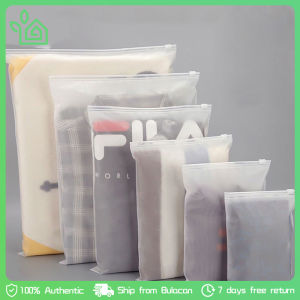 10pcs Transparent Bag Transparent Storage Bag Travel Clothes Household Supplies Self-sealing Clear Storage Bags