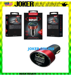 VForce 12V Car QC-3.0 3 IN 1 USB TYPE-C LED Car Charger Fast Charge With Voltage Voltmeter Panel 031