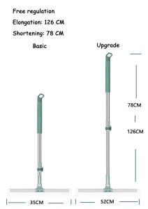 Silicone Floor Scraper Floor Magic Broom Silicone floor scraper Wiper Mop Dual-Use Retractable fold  硅胶魔术扫把