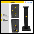 Konzert by Winland 2.1ch Active HiFi Speaker System-Coaxial, Optical Input & Bluetooth-5500W PMPO HTZ-201. 